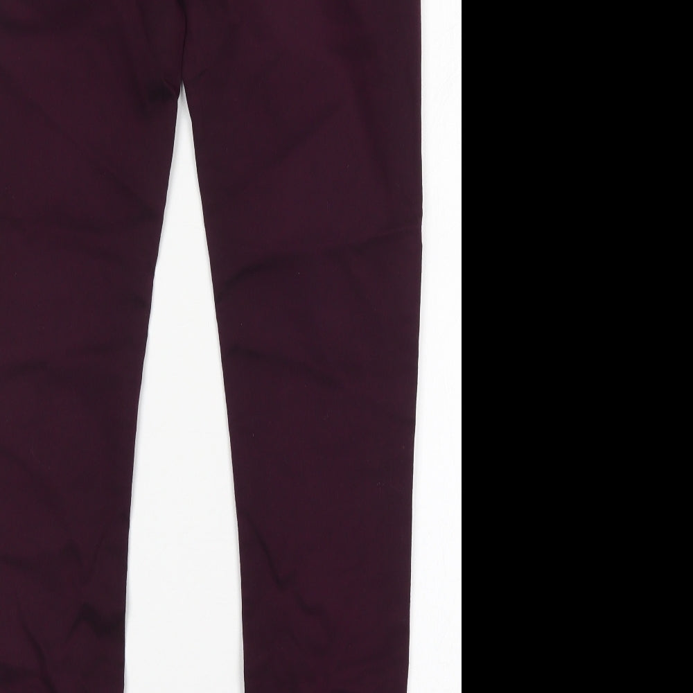 Dorothy Perkins Womens Purple  Cotton Jegging Jeans Size 12 L30 in Regular