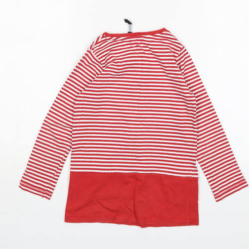 George Girls Multicoloured Striped Cotton T-Shirt Dress  Size 5-6 Years  Round Neck