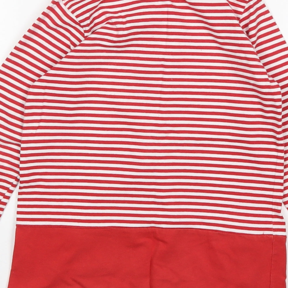 George Girls Multicoloured Striped Cotton T-Shirt Dress  Size 5-6 Years  Round Neck