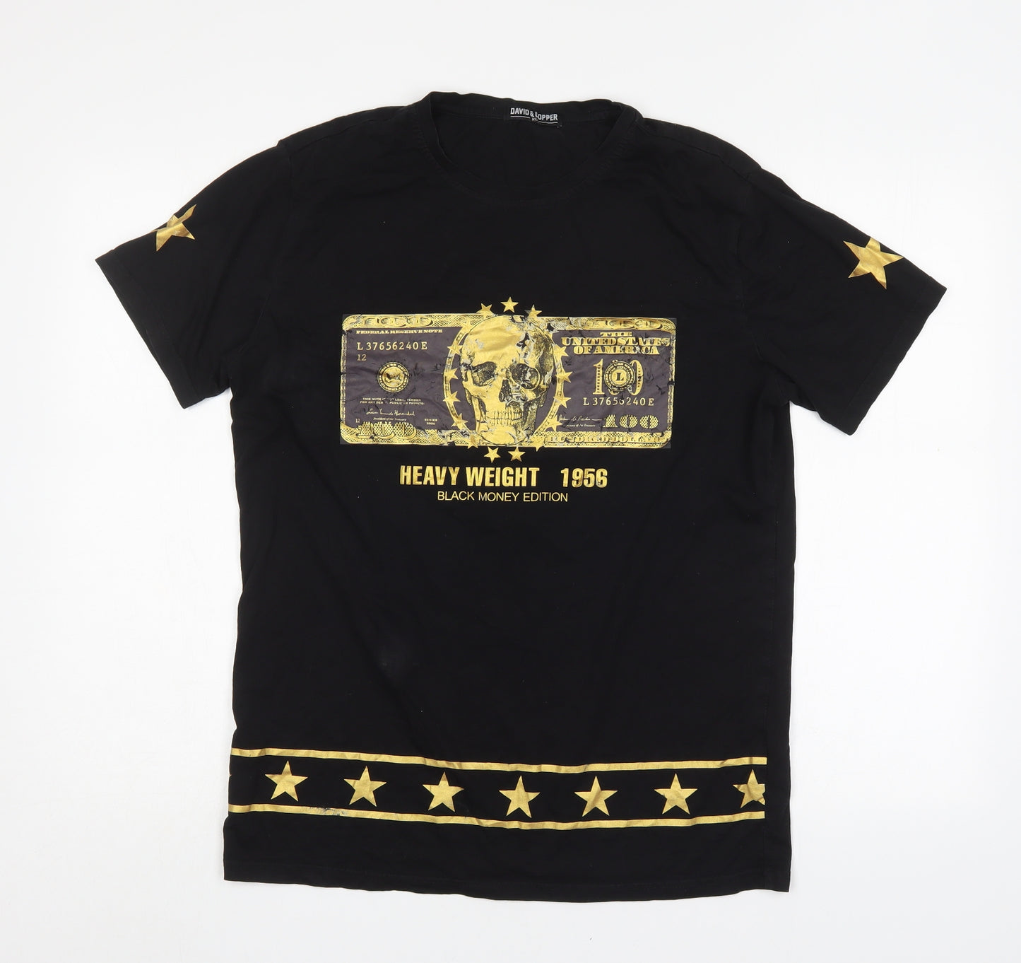 David & Cooper Mens Multicoloured  Cotton  T-Shirt Size XL Round Neck