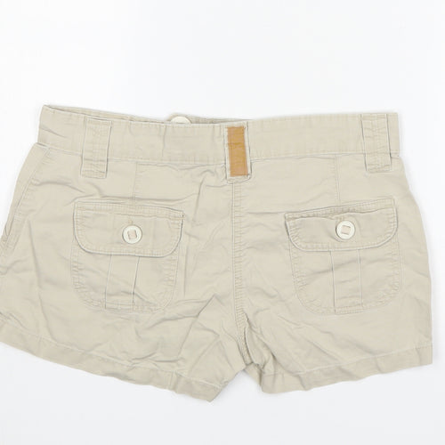 New Look Womens Beige  Cotton Hot Pants Shorts Size 10 L3 in Regular