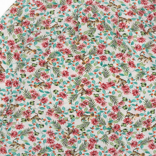 Paraphase Womens Multicoloured Floral  Basic Blouse Size XS V-Neck
