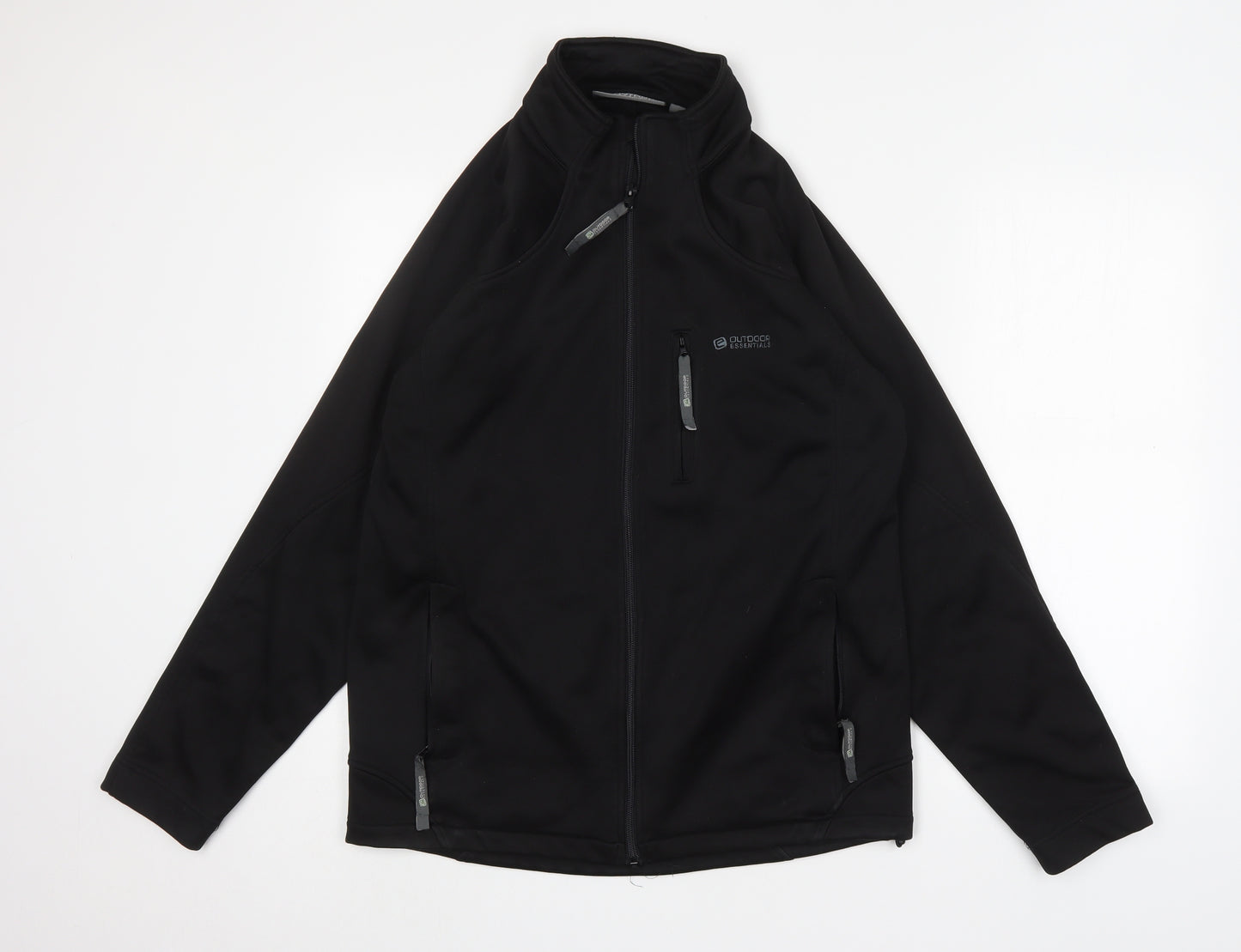 Outdoor Essentials Mens Black  Polyester Pullover Sweatshirt Size M