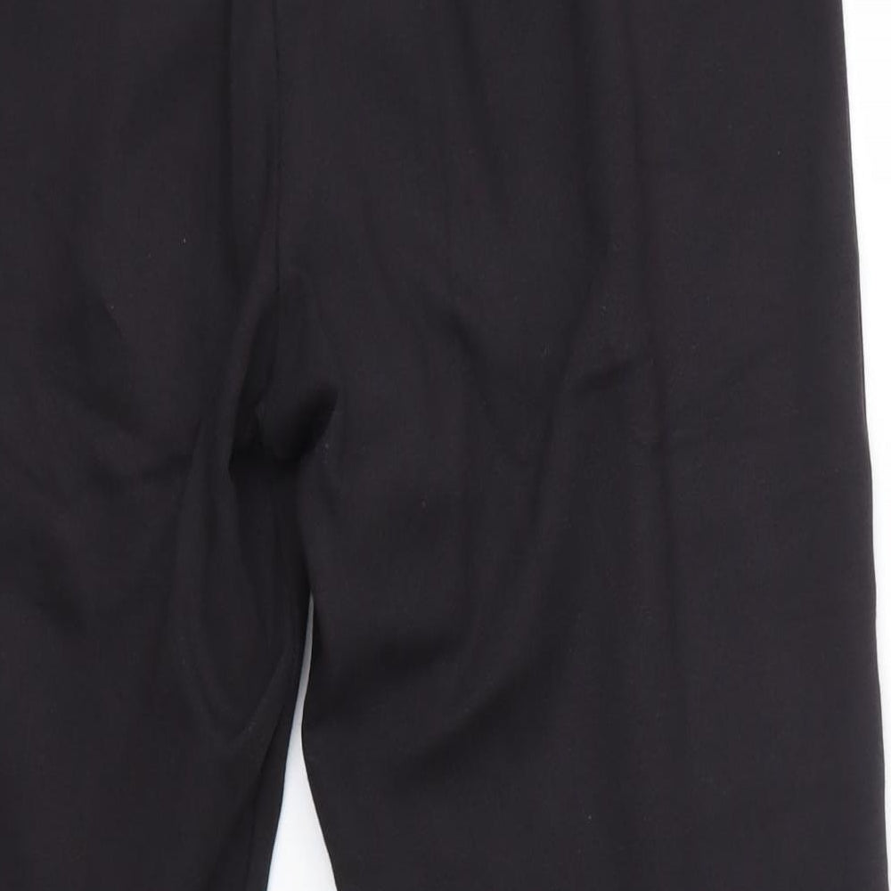 M&S Womens Black  Viscose Dress Pants Trousers Size 16 L25 in Regular