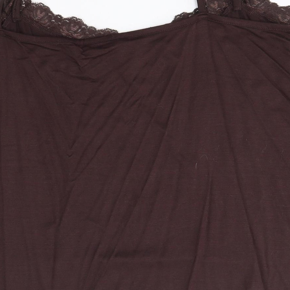 BM Womens Brown  Viscose Camisole Blouse Size XL V-Neck