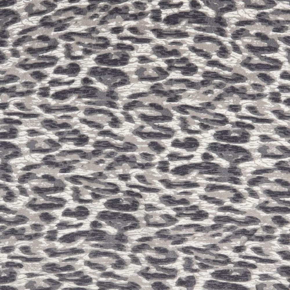 BM Womens Brown Round Neck Animal Print Viscose Pullover Jumper Size L