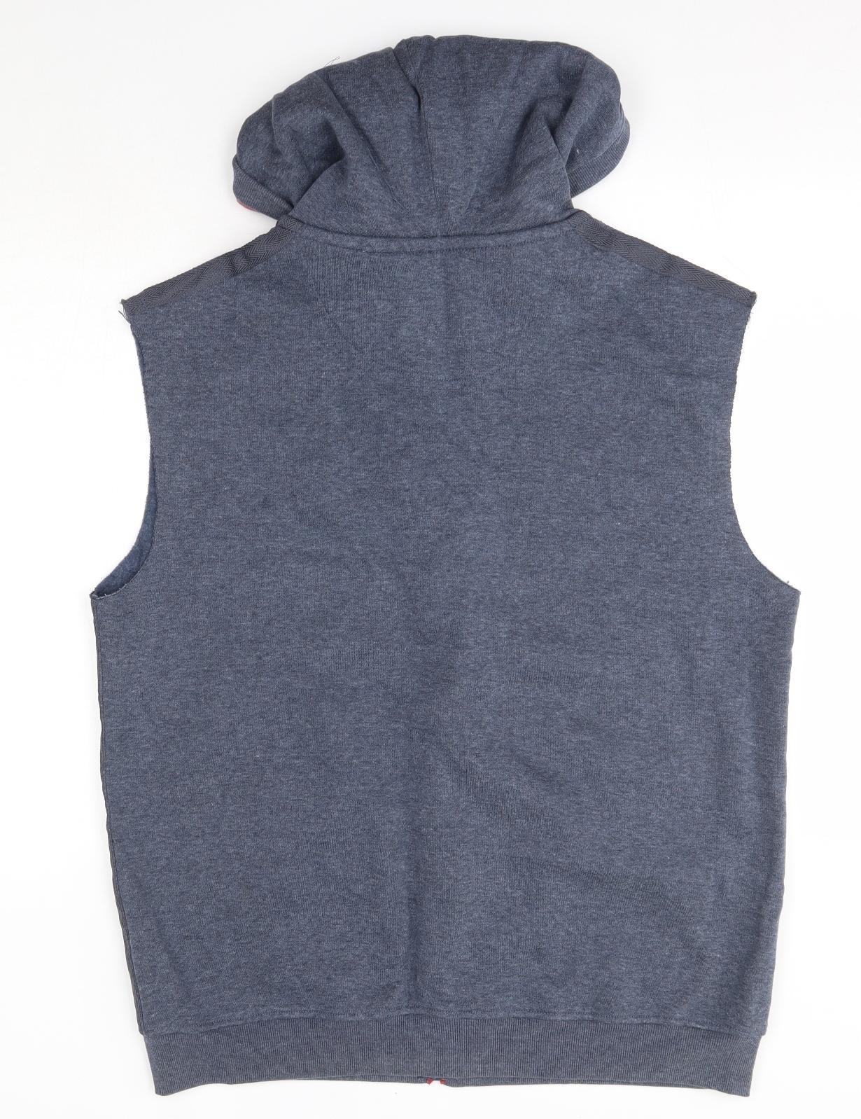 Lonsdale Mens Grey  Polyester Full Zip Hoodie Size L