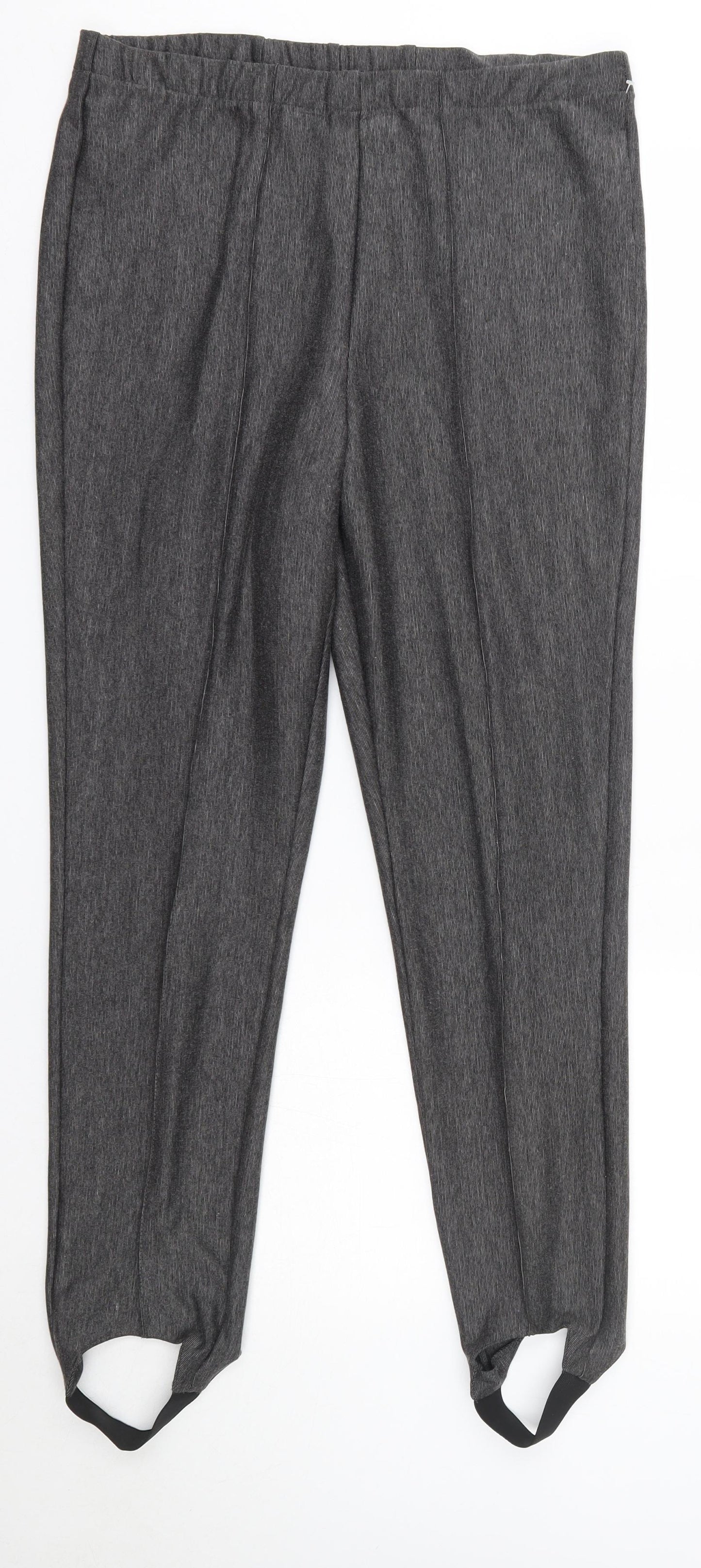 BM Womens Grey  Polyester Jegging Leggings Size 14 L28 in   - Stirrup Leggings
