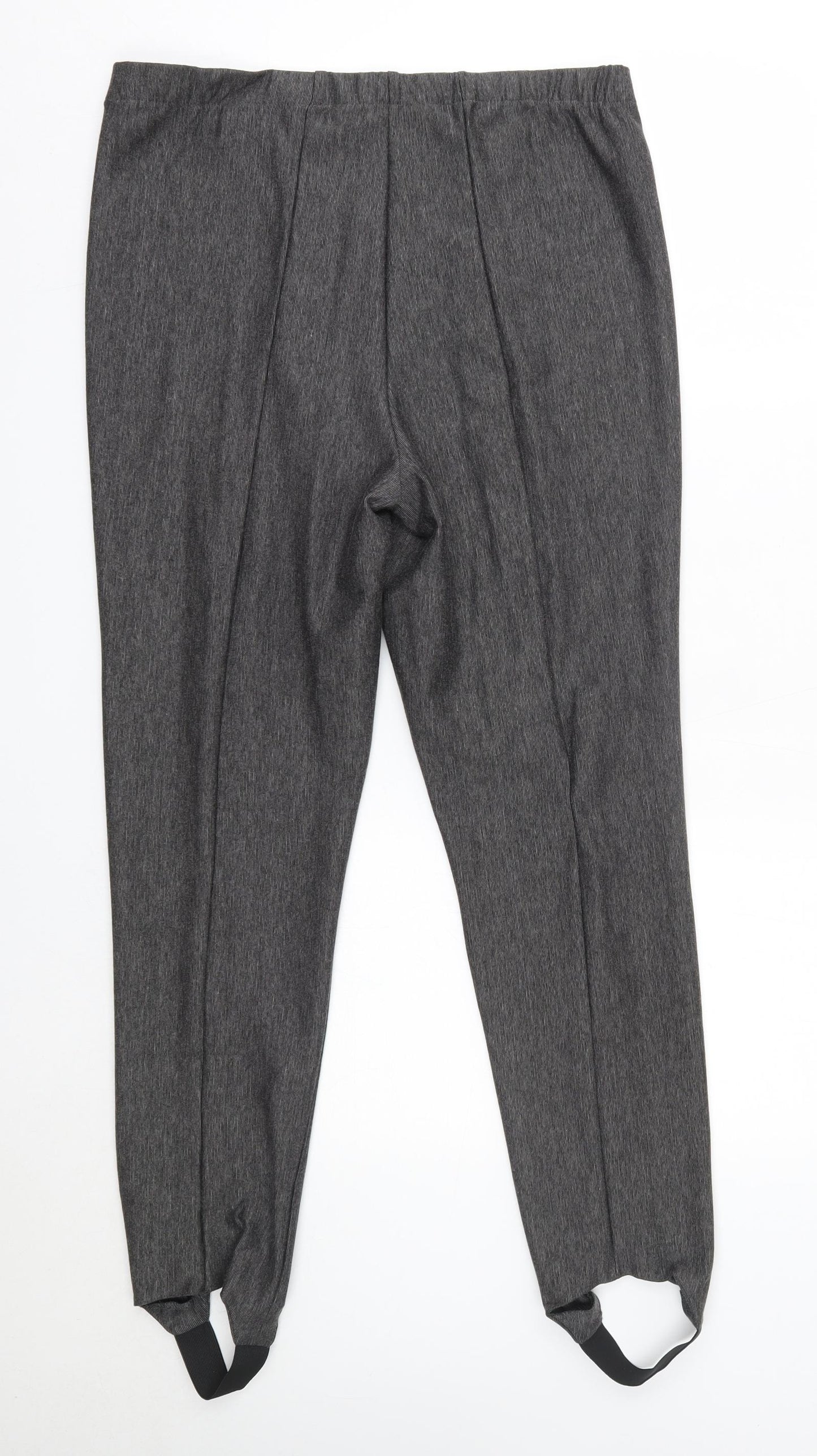 BM Womens Grey  Polyester Jegging Leggings Size 14 L28 in   - Stirrup Leggings