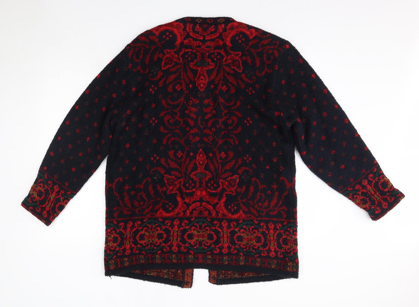 M&S Womens Multicoloured Round Neck  Acrylic Cardigan Jumper Size 18