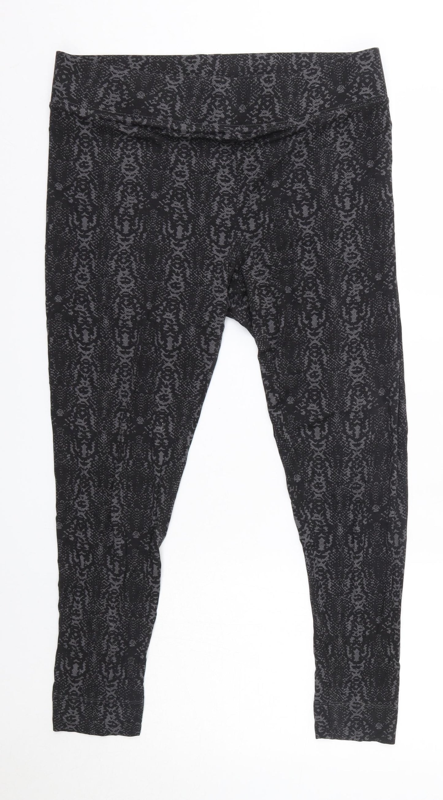 M&S Womens Black  Viscose Jogger Leggings Size 16 L26 in