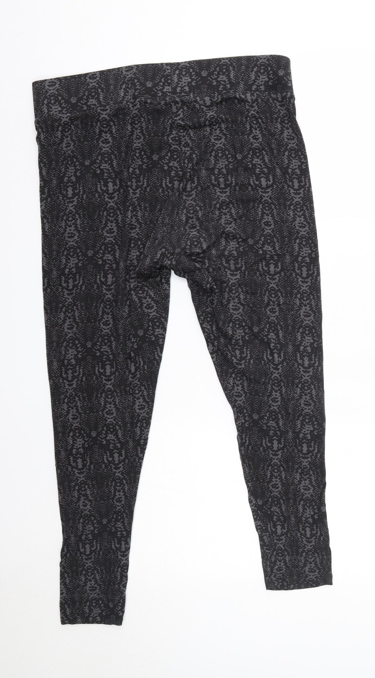 M&S Womens Black  Viscose Jogger Leggings Size 16 L26 in
