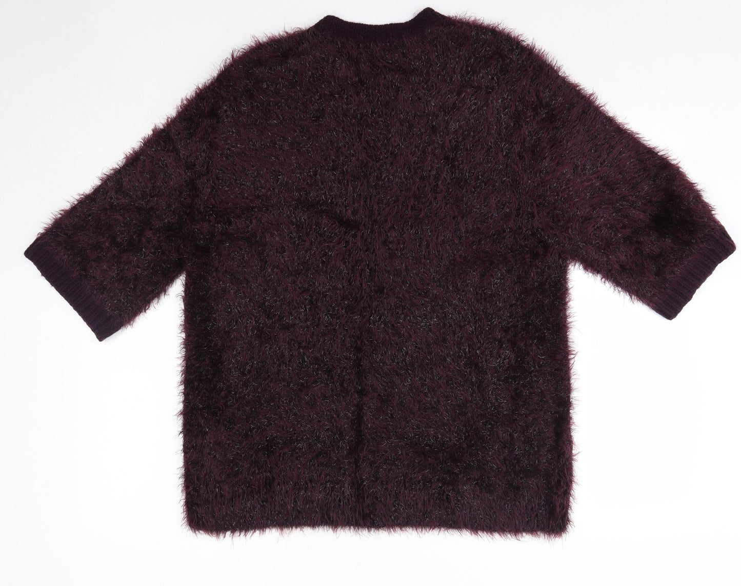 M&S Womens Purple Round Neck  Nylon Pullover Jumper Size 18   - Autograph