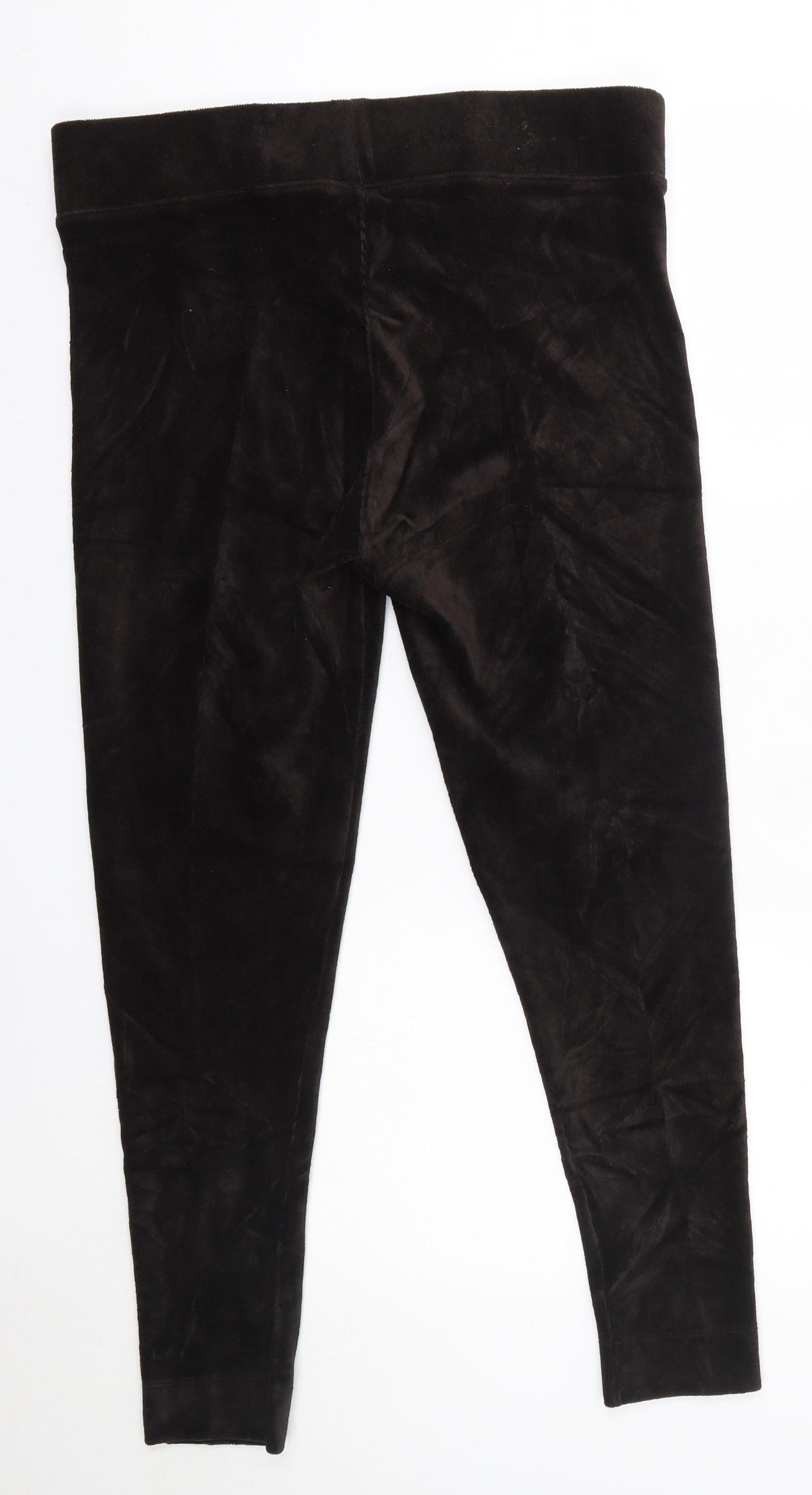 M&S Womens Brown  Cotton Jogger Leggings Size 16 L27 in