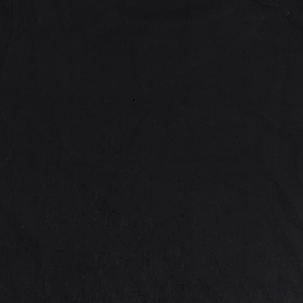 Bonmarché Womens Black Round Neck  Polyester Pullover Jumper Size 18