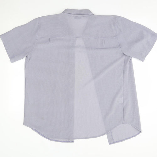 Joie de Vivre Womens Blue  Polyester Basic Button-Up Size 18 Collared