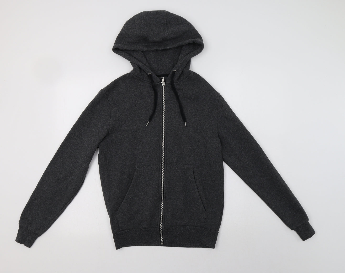 Primark Mens Grey  Cotton Full Zip Hoodie Size S