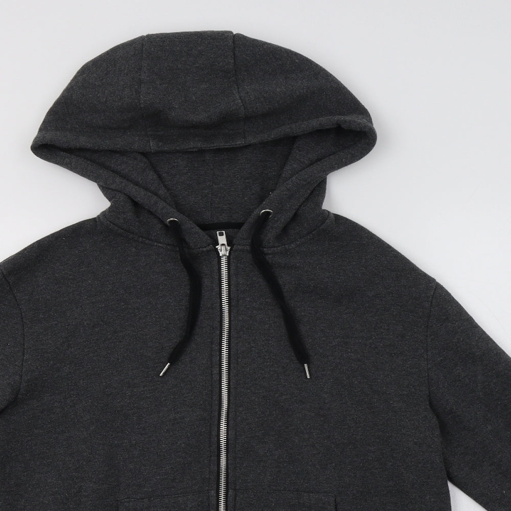 Primark Mens Grey  Cotton Full Zip Hoodie Size S
