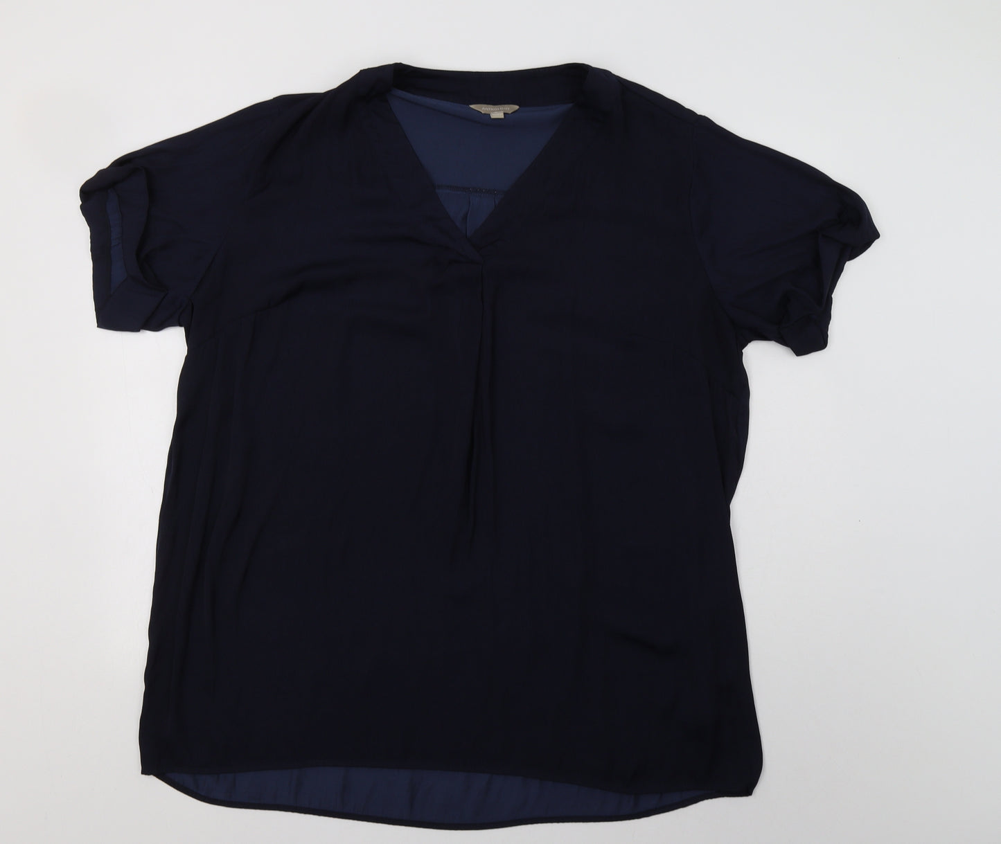 Anthology Womens Blue  Polyester Tunic Blouse Size 20 V-Neck
