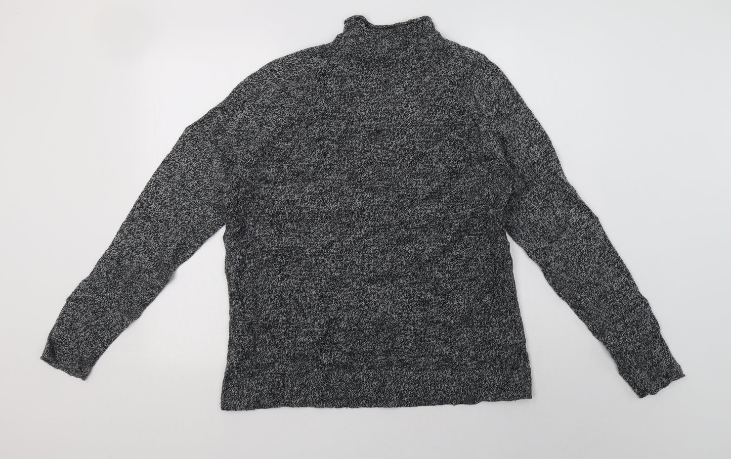 Gap Womens Grey Mock Neck  Wool Pullover Jumper Size L