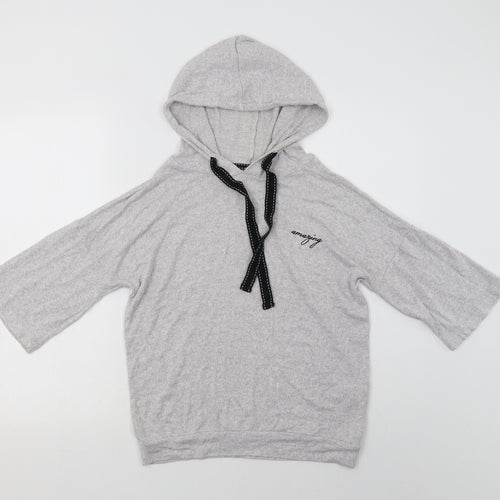 Primark Womens Grey  Viscose Pullover Hoodie Size S   - Amazing