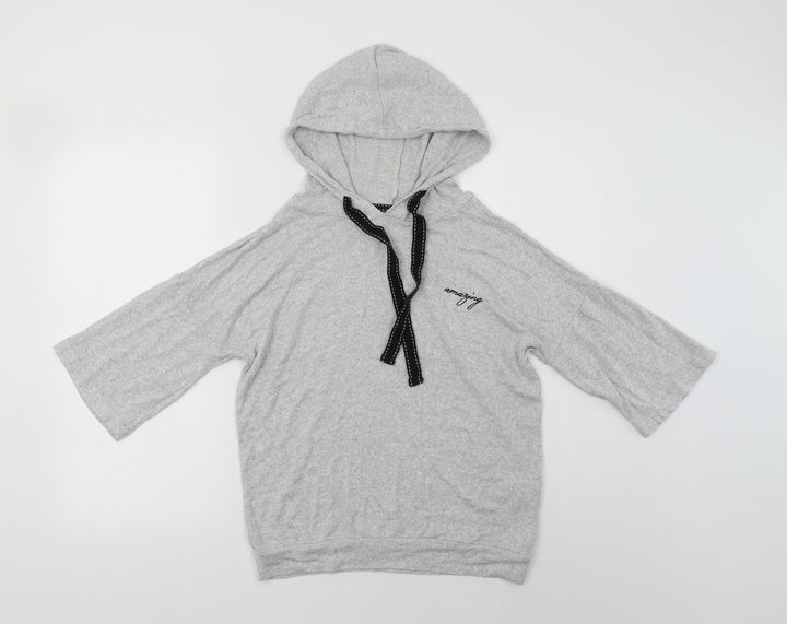Primark Womens Grey  Viscose Pullover Hoodie Size S   - Amazing