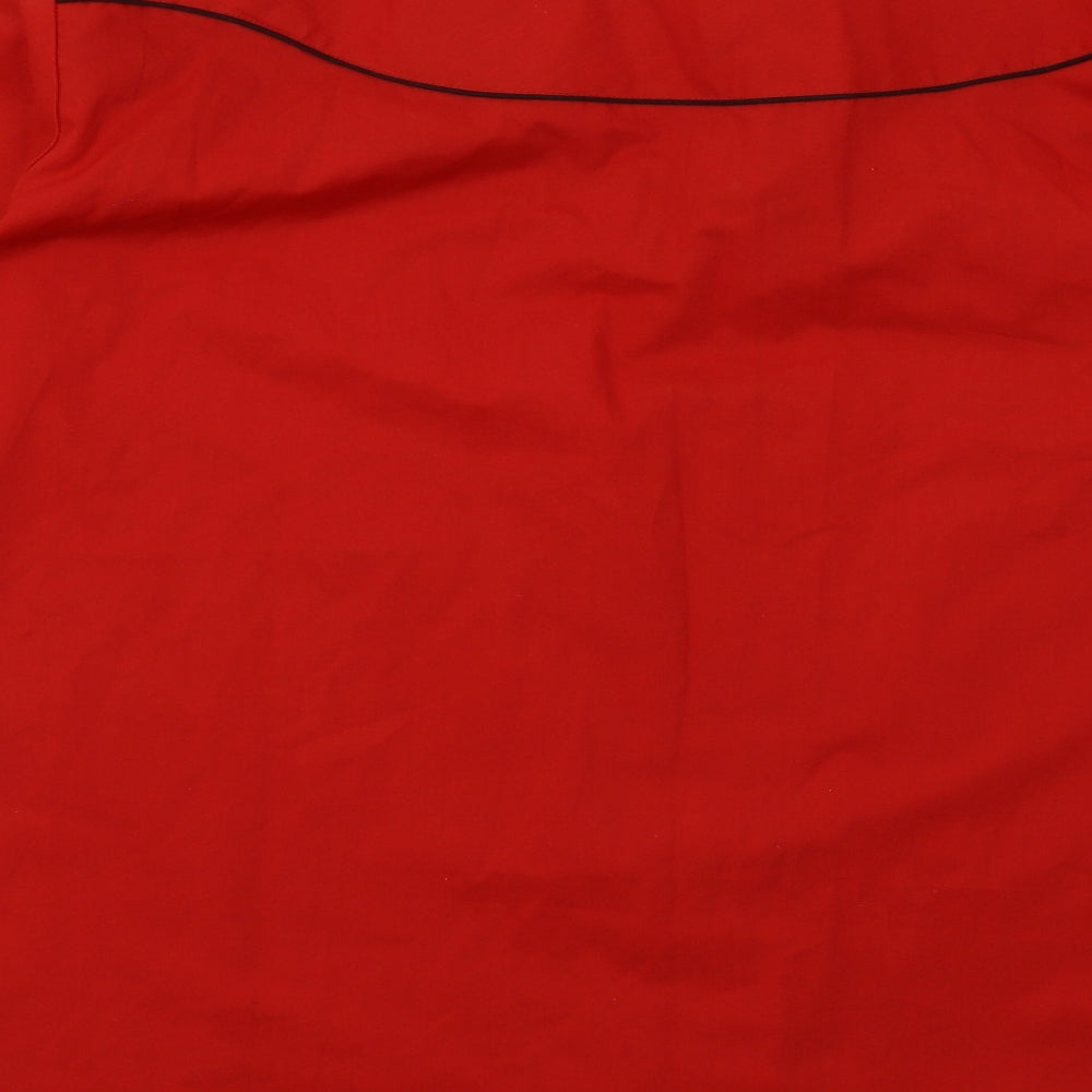 Country Charmers Womens Red  Polyester Basic Button-Up Size L Collared