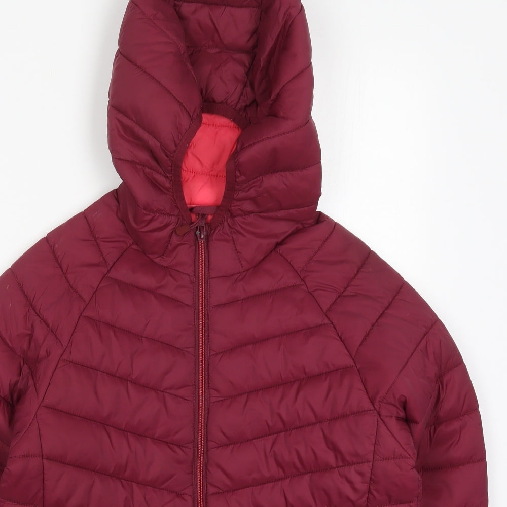 Marks and Spencer Girls Pink   Quilted Coat Size 12-13 Years  Zip