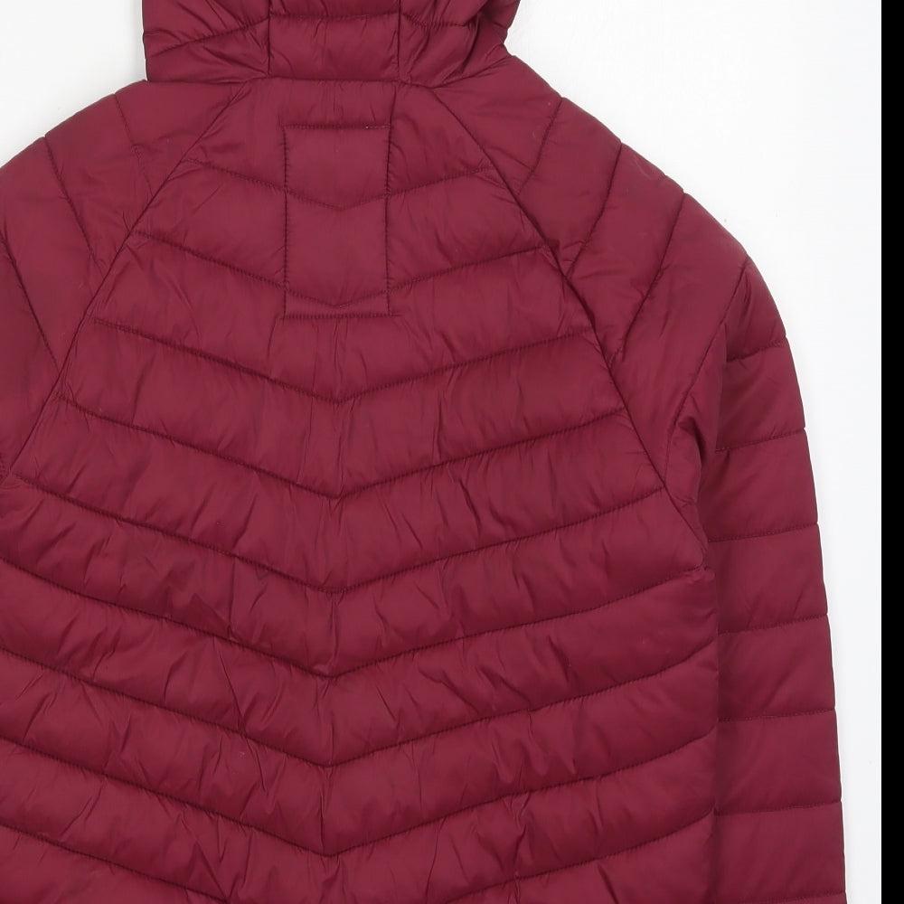 Marks and Spencer Girls Pink   Quilted Coat Size 12-13 Years  Zip