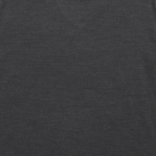 Marks and Spencer Mens Grey V-Neck  Acrylic Pullover Jumper Size L