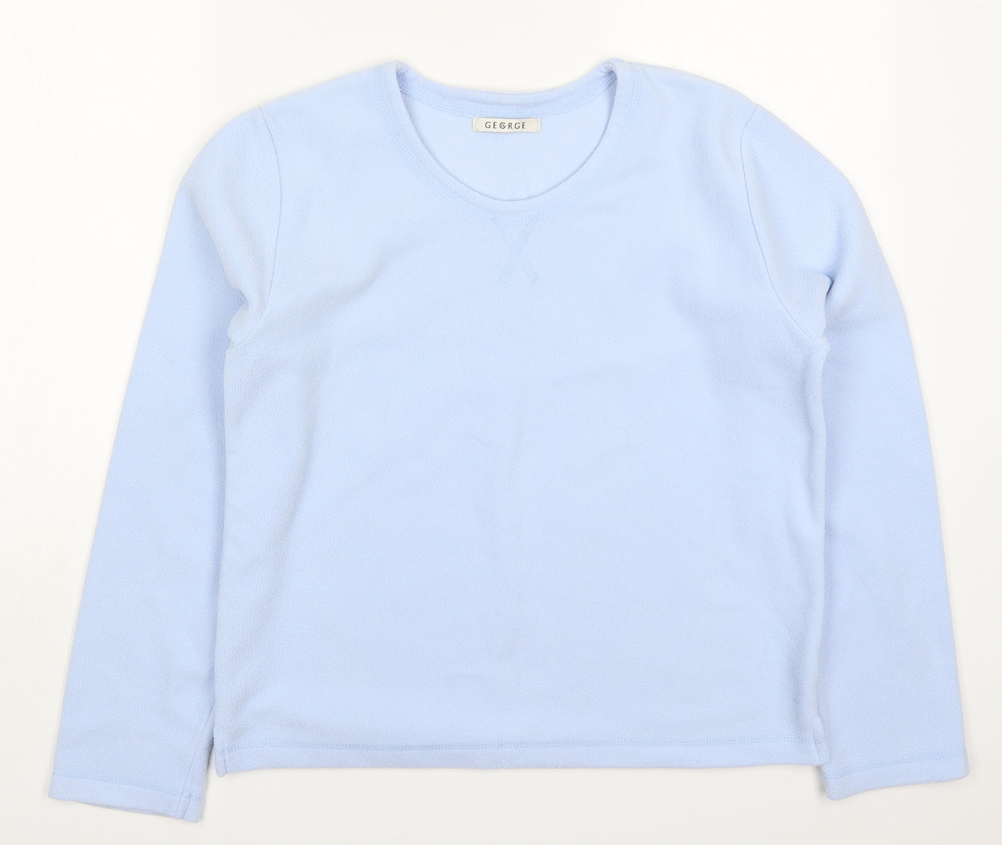 George Womens Blue Solid Polyester Top Pyjama Top Size 12