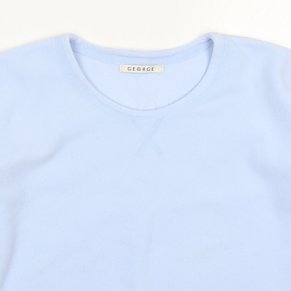 George Womens Blue Solid Polyester Top Pyjama Top Size 12