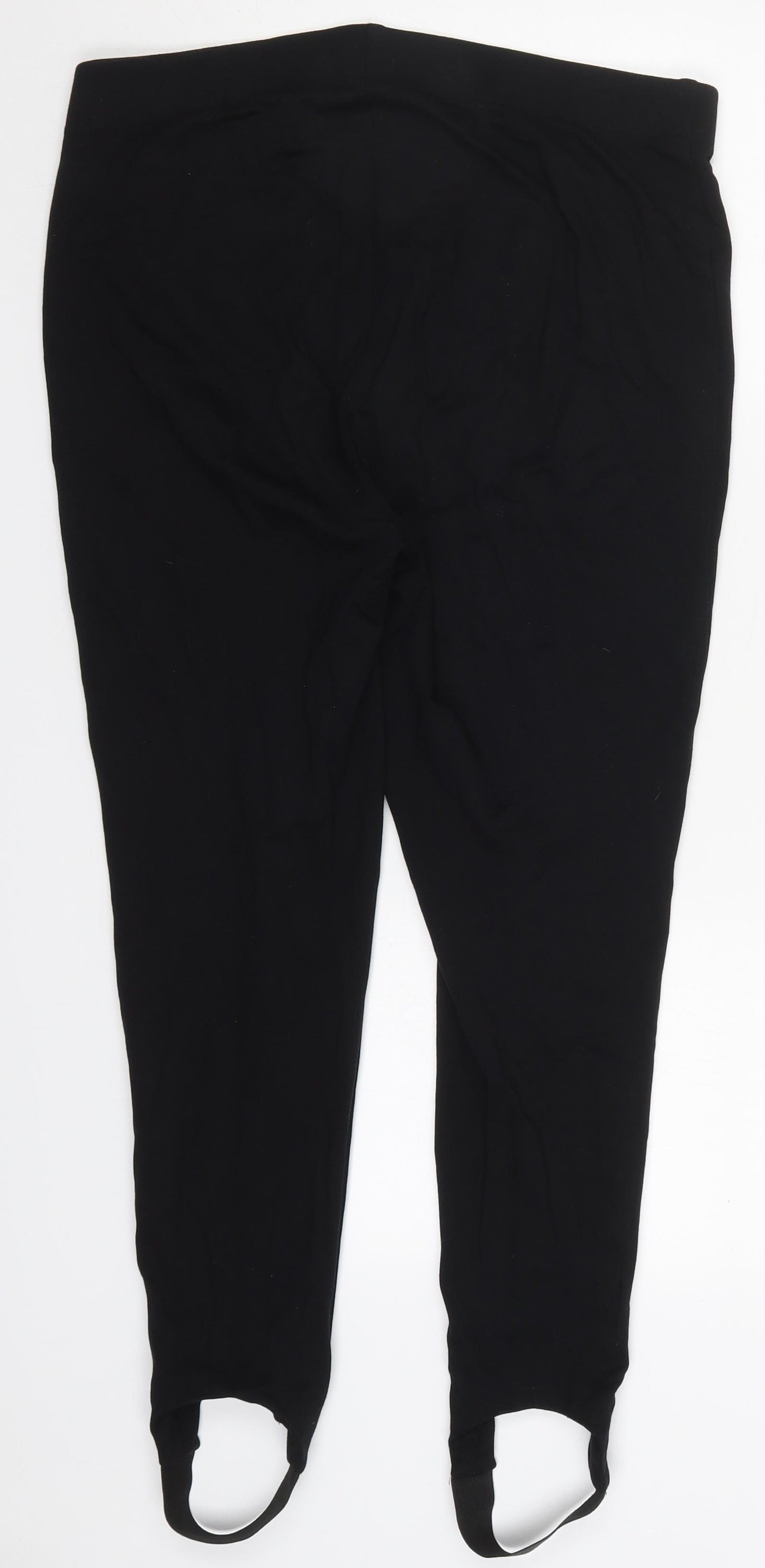Marks and Spencer Womens Black  Viscose Carrot Leggings Size 16 L25.5 in   - Stirrup
