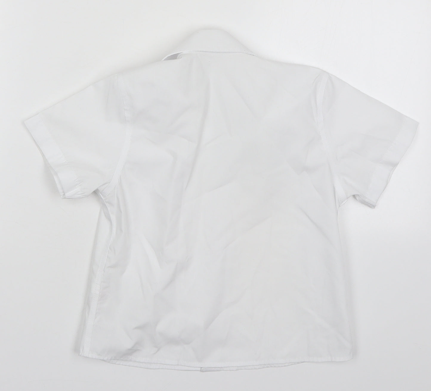 TU Boys White  Polyester Basic Button-Up Size 5 Years Collared Button