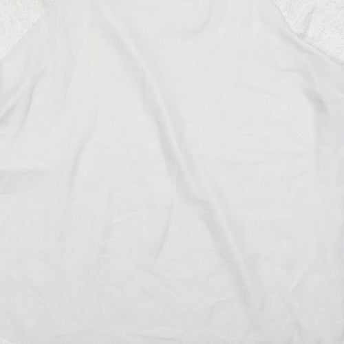 George Womens Grey Round Neck  Polyester Pullover Jumper Size 16