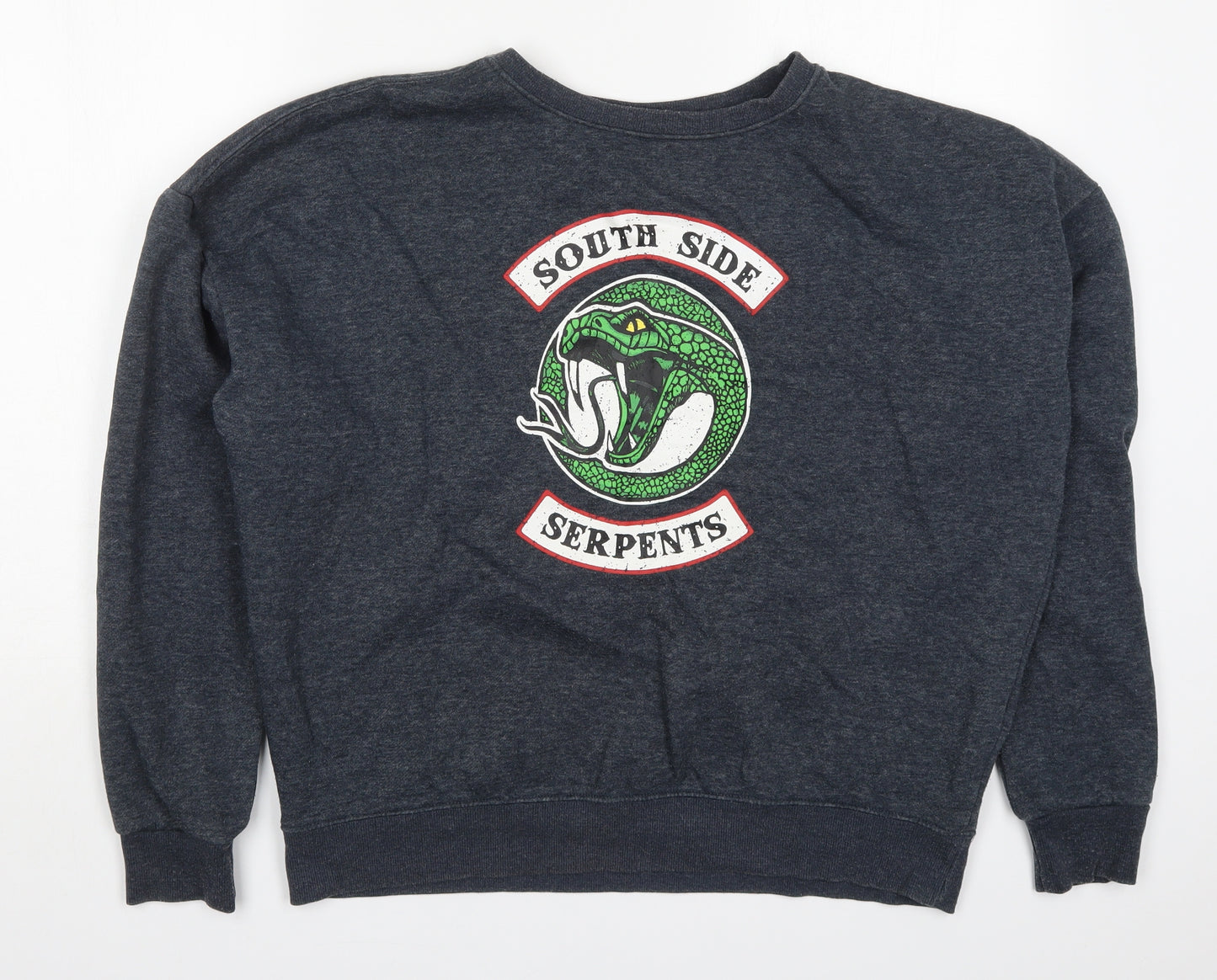 Primark Womens Grey  Polyester Pullover Sweatshirt Size 14  Pullover - Riverdale South Side Serpents