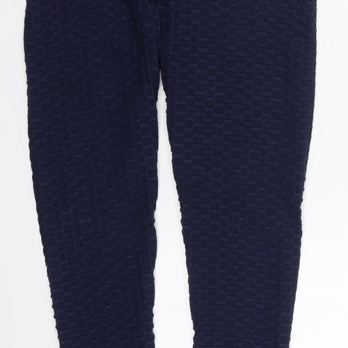 Preworn Womens Blue  Polyester Carrot Leggings Size M L25 in