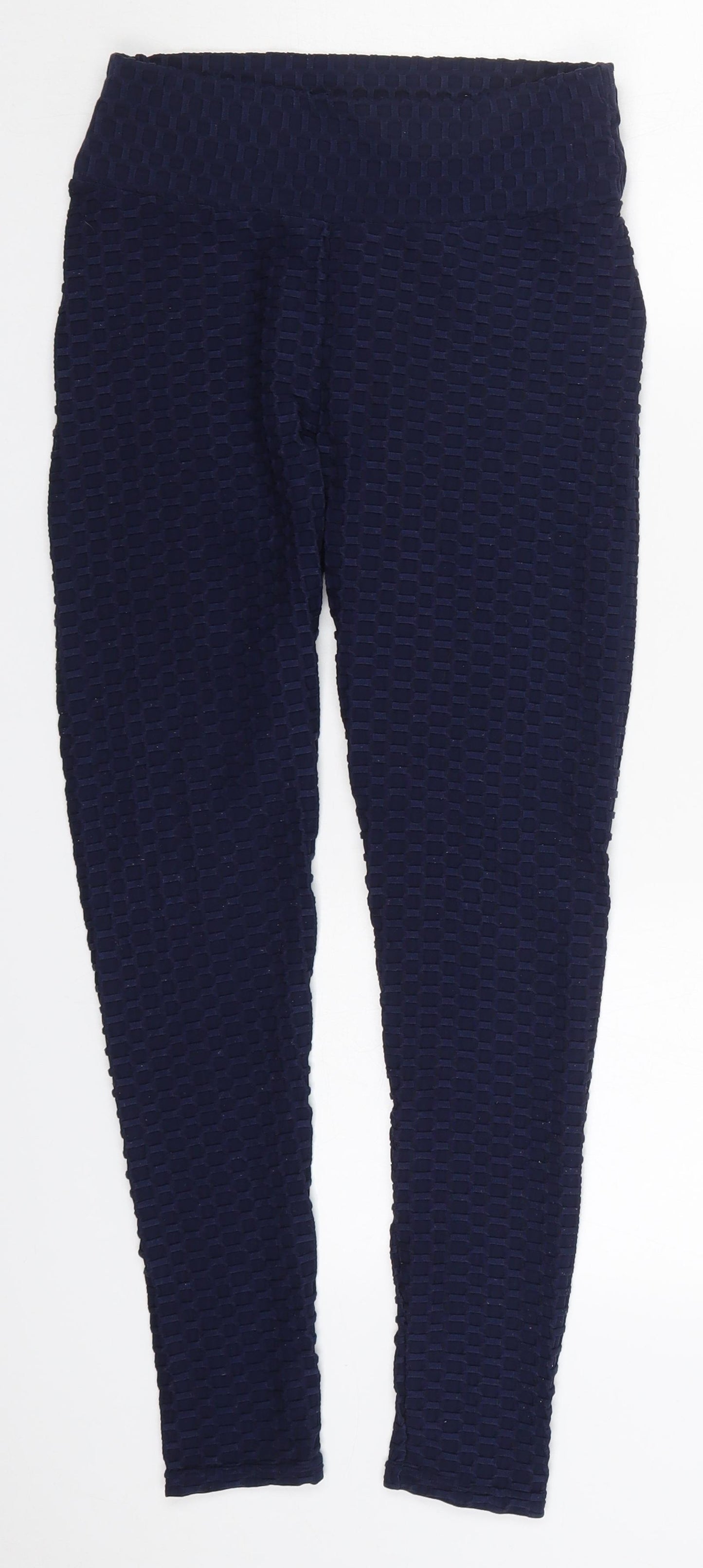 Preworn Womens Blue  Polyester Carrot Leggings Size M L25 in