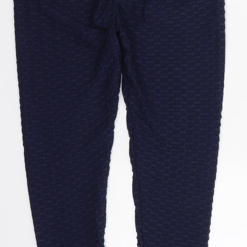 Preworn Womens Blue  Polyester Carrot Leggings Size M L25 in