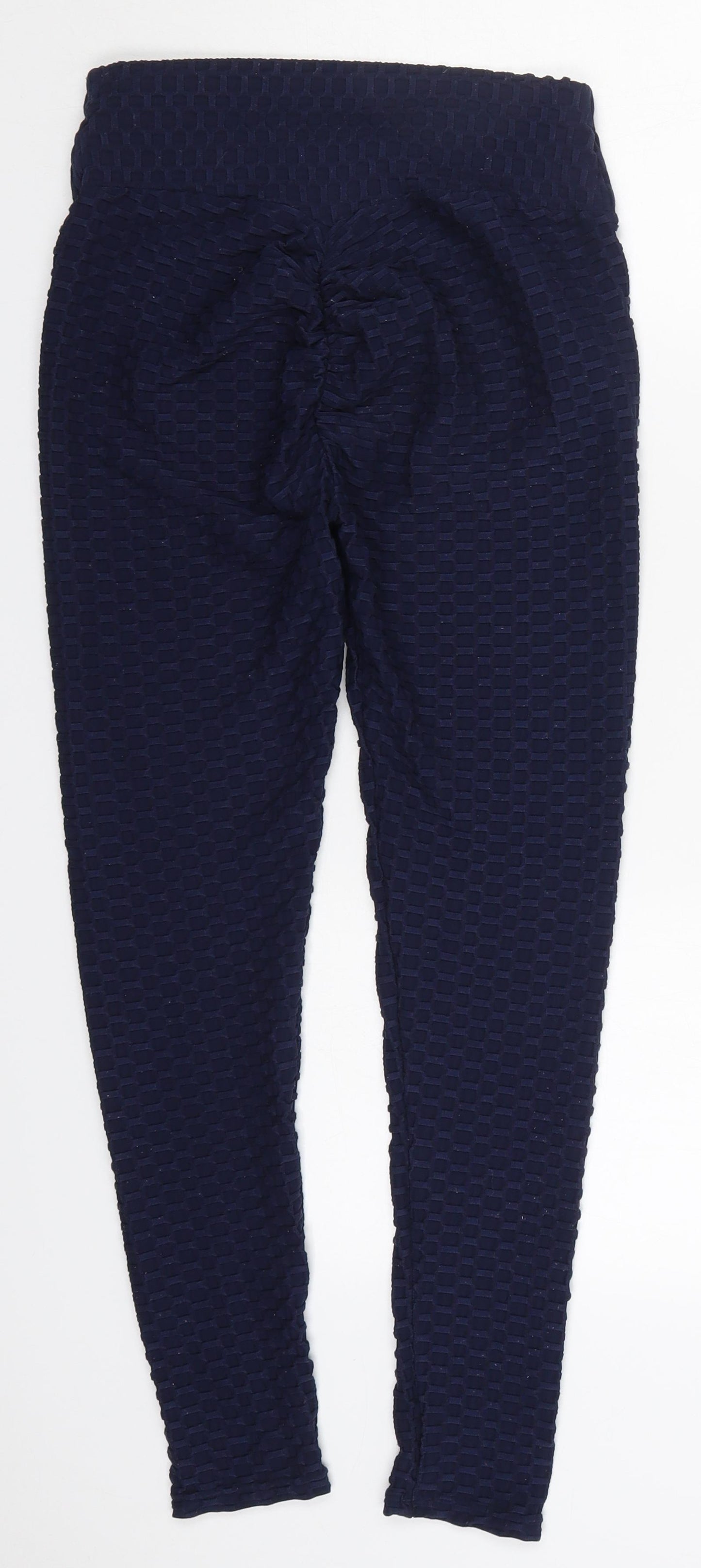 Preworn Womens Blue  Polyester Carrot Leggings Size M L25 in