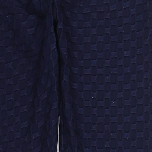 Preworn Womens Blue  Polyester Carrot Leggings Size M L25 in