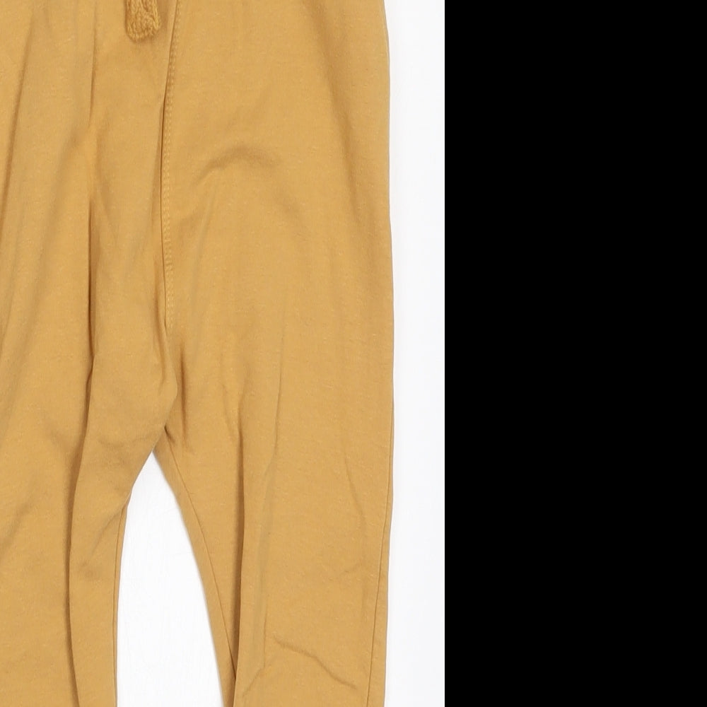 NEXT Boys Beige  Cotton Sweatpants Trousers Size 4-5 Years  Regular Drawstring