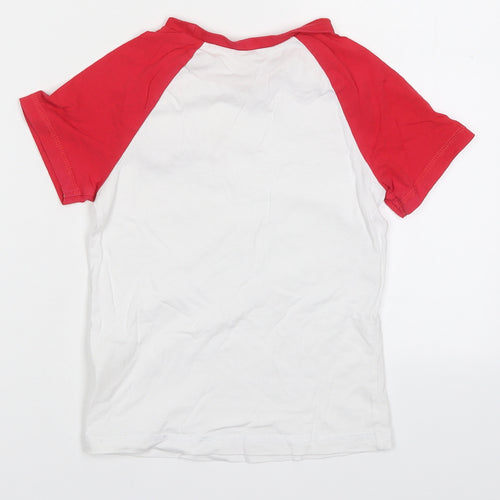 George Boys Red  Cotton Basic T-Shirt Size 5-6 Years Crew Neck Pullover - Epic Esports Gaming