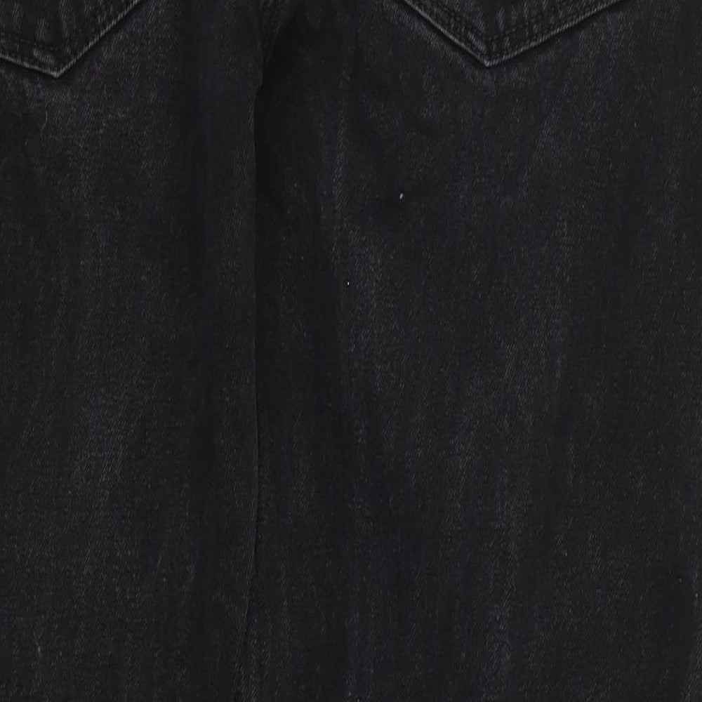 Matalan Mens Black  Cotton Straight Jeans Size 36 L32 in Regular Button