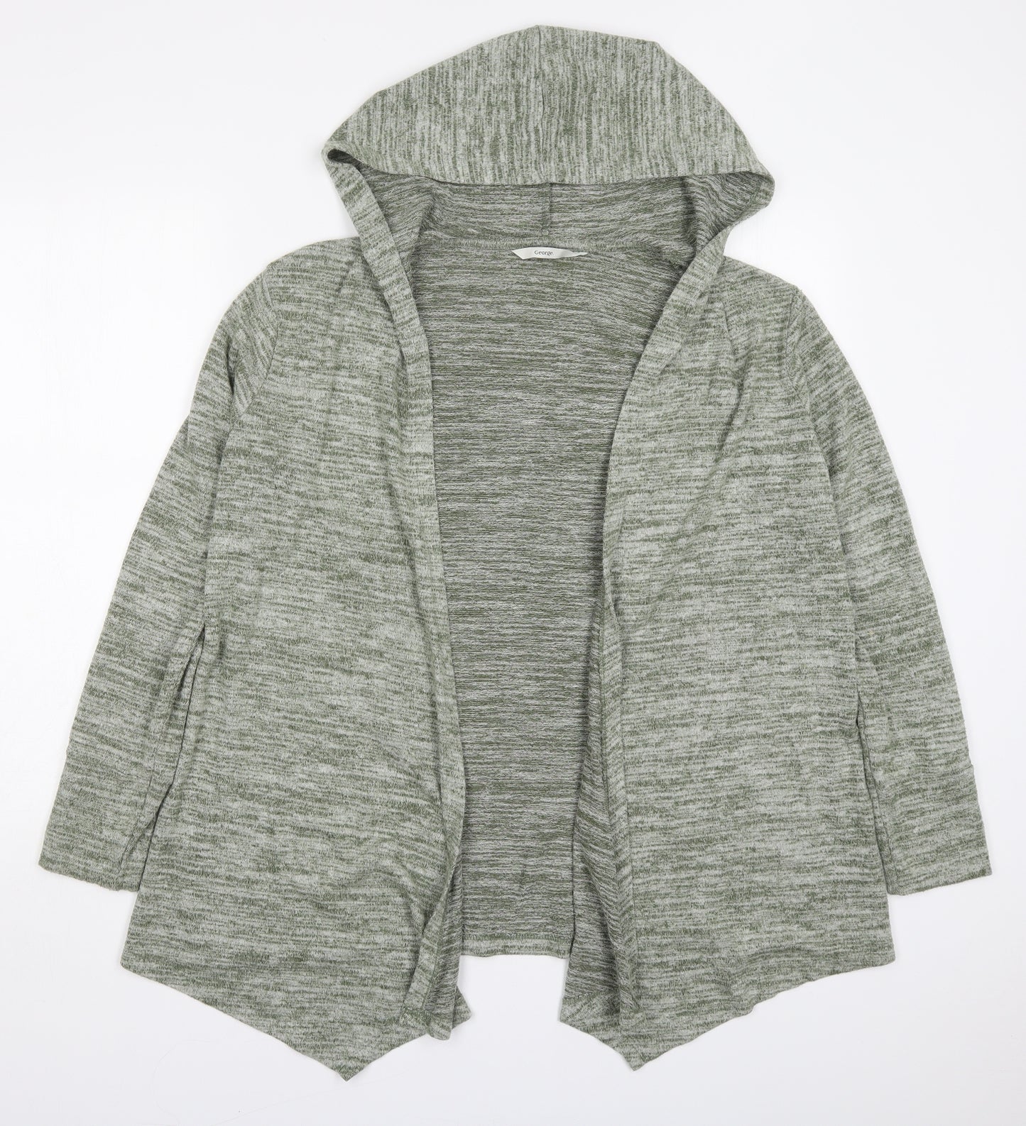 George Womens Green High Neck  Polyester Cardigan Jumper Size 8