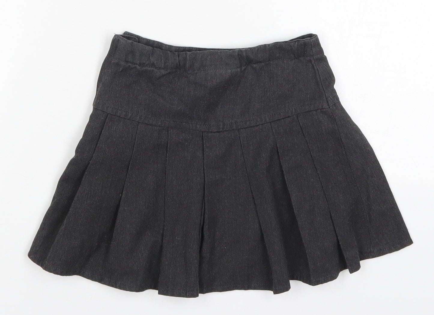NEXT Girls Grey  Polyester Pleated Skirt Size 3 Years  Regular Zip