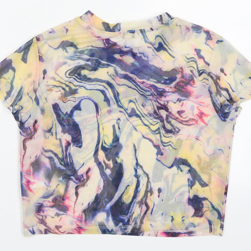 Light Before Dark Womens Multicoloured  Polyester Basic T-Shirt Size M Crew Neck - Abstract