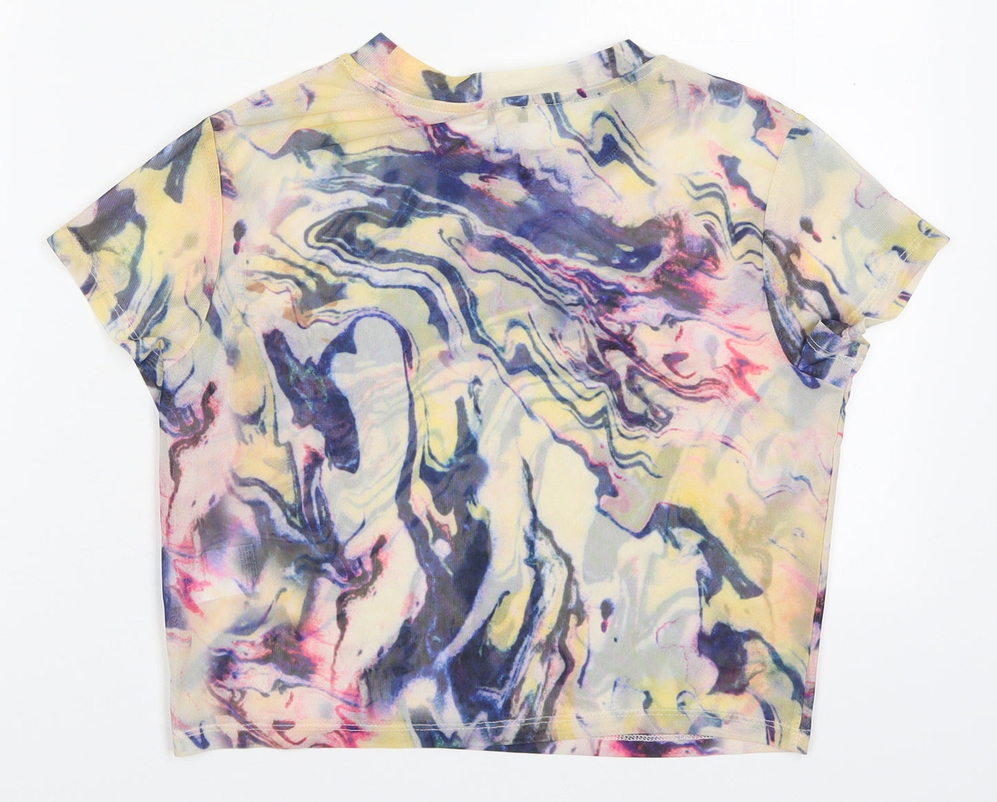 Light Before Dark Womens Multicoloured  Polyester Basic T-Shirt Size M Crew Neck - Abstract