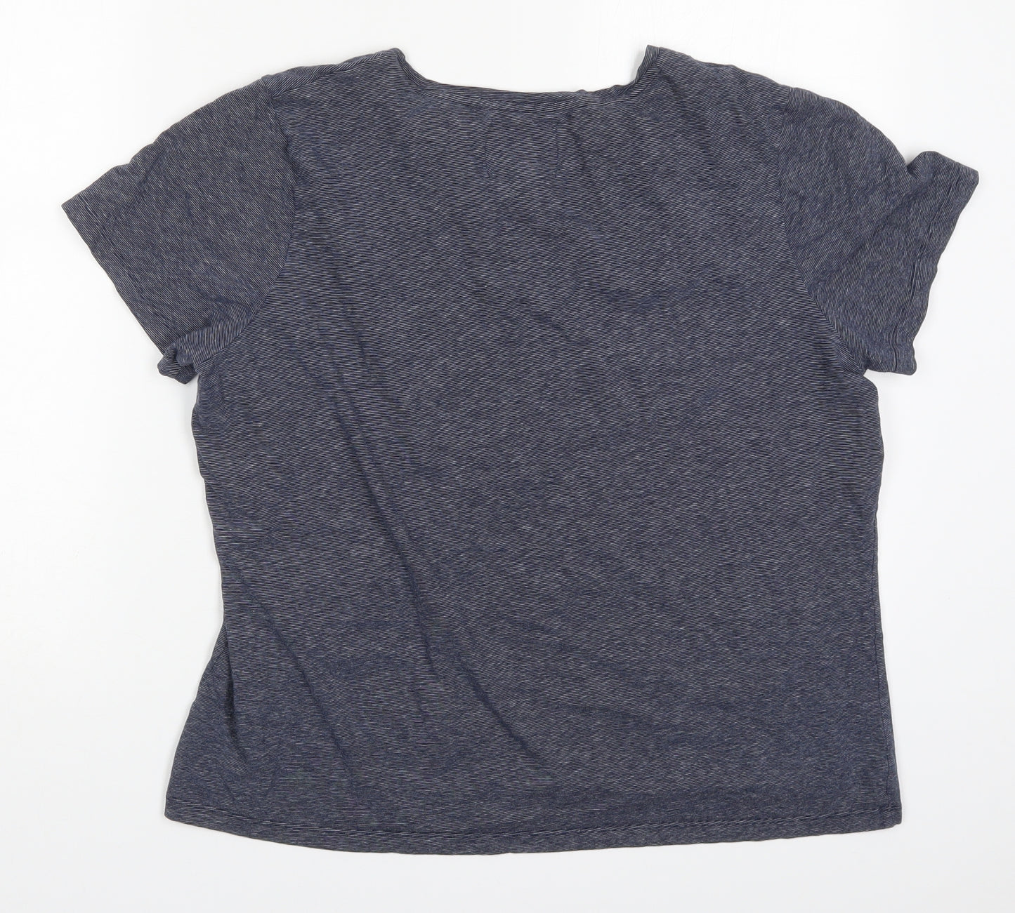 Superdry Mens Blue  Cotton  T-Shirt Size M V-Neck