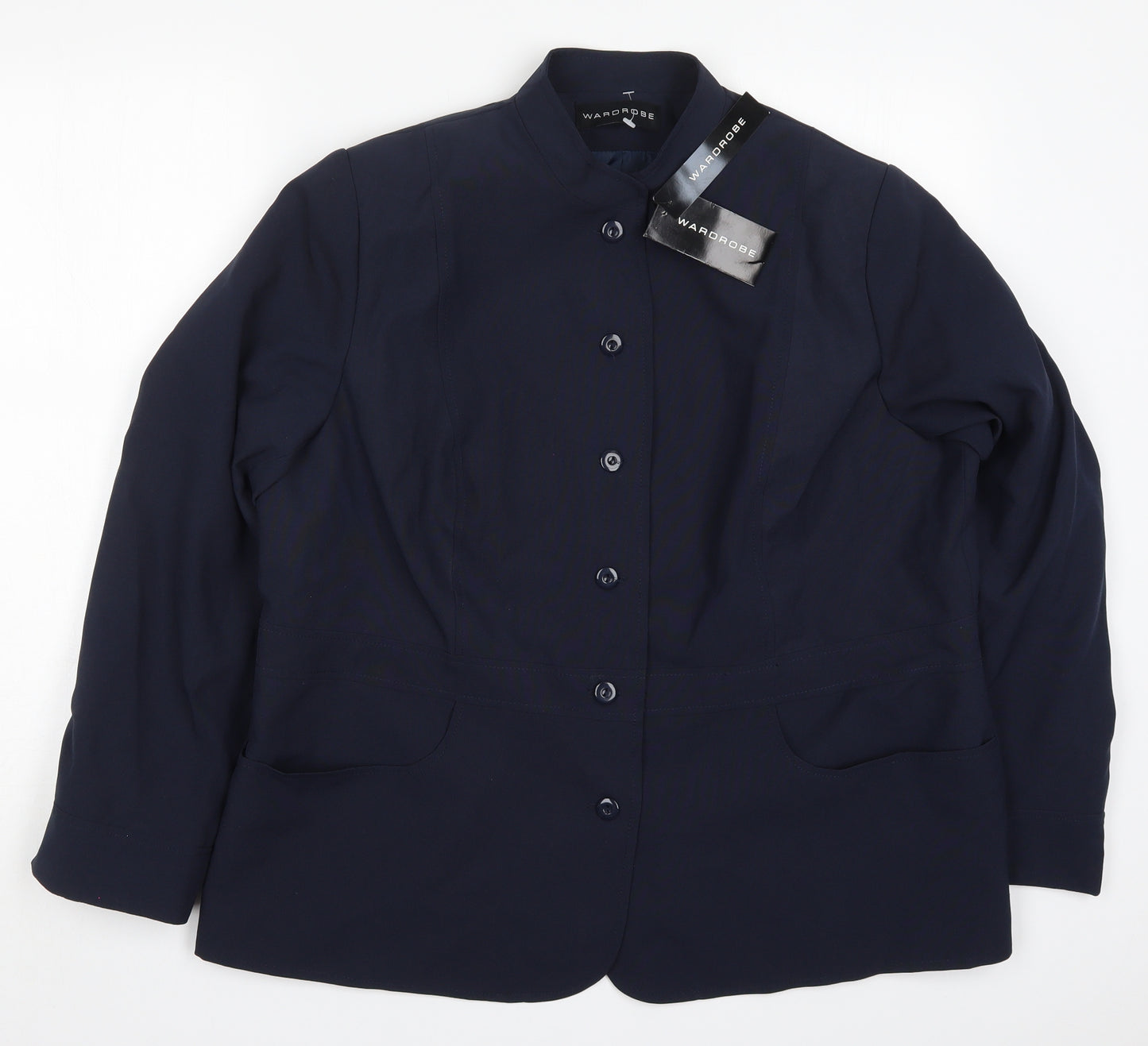 Wardrobe Womens Blue  Polyester Jacket Suit Jacket Size 20